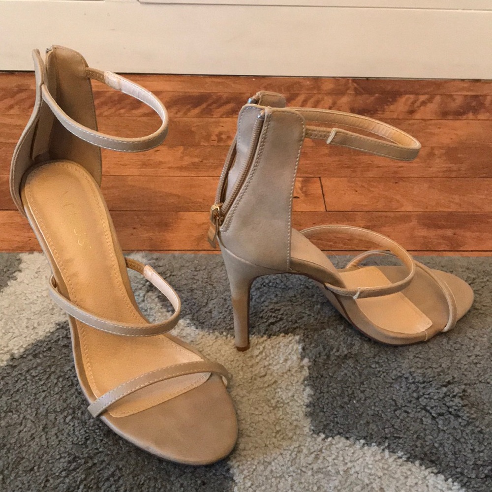 Strappy nude Venus heels
